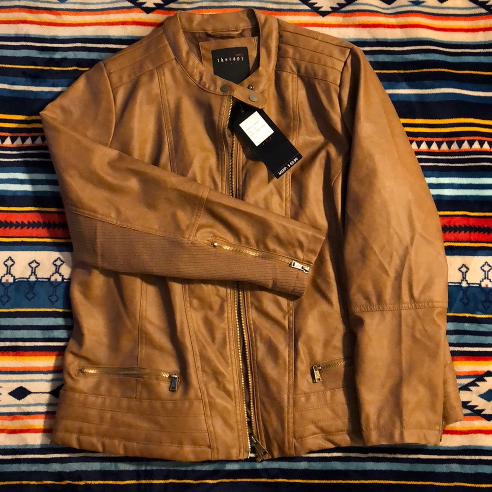 NWT women’s leather-look jacket size 1X